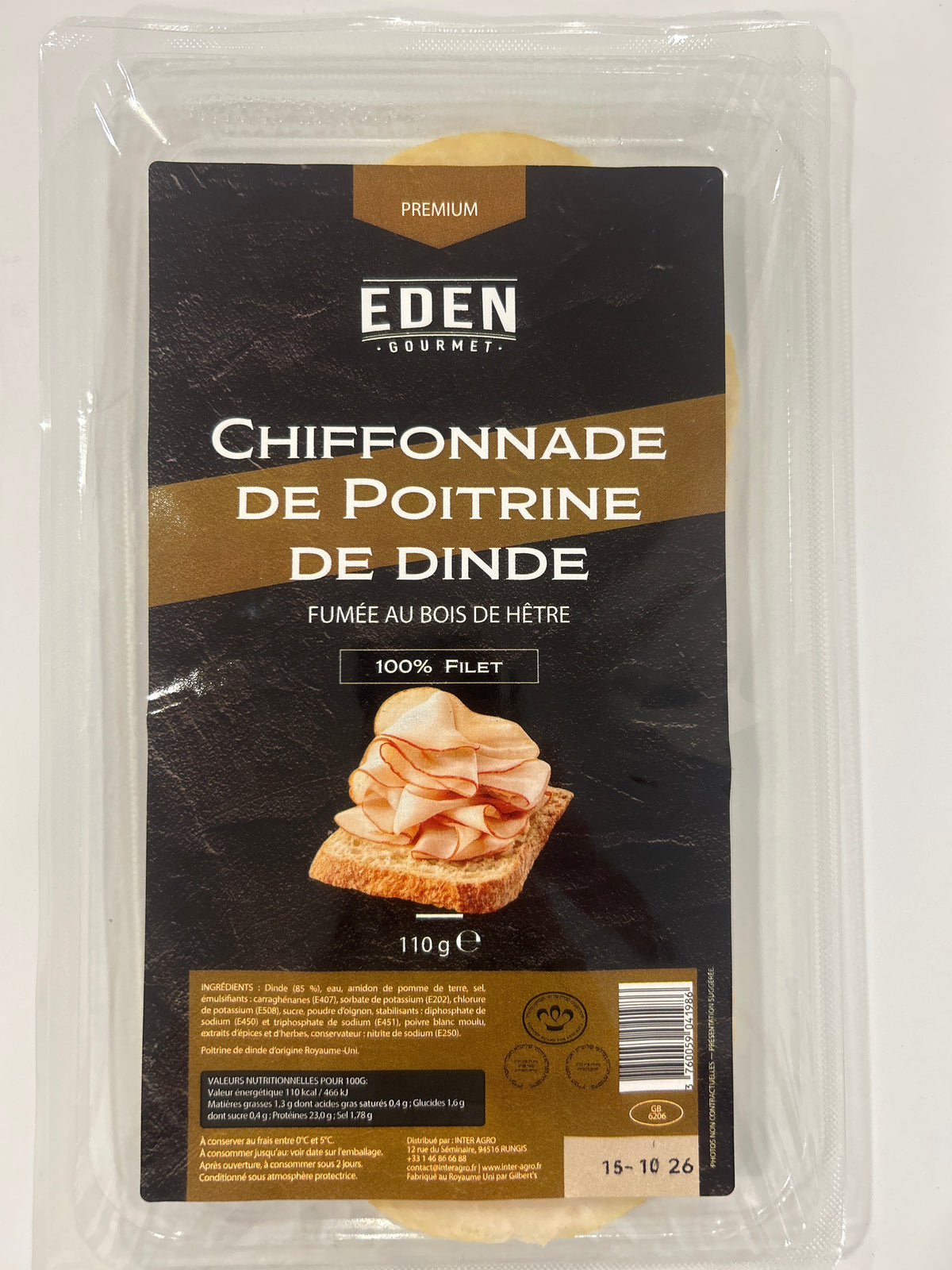 Chiffonade de dinde fumée 110 gr