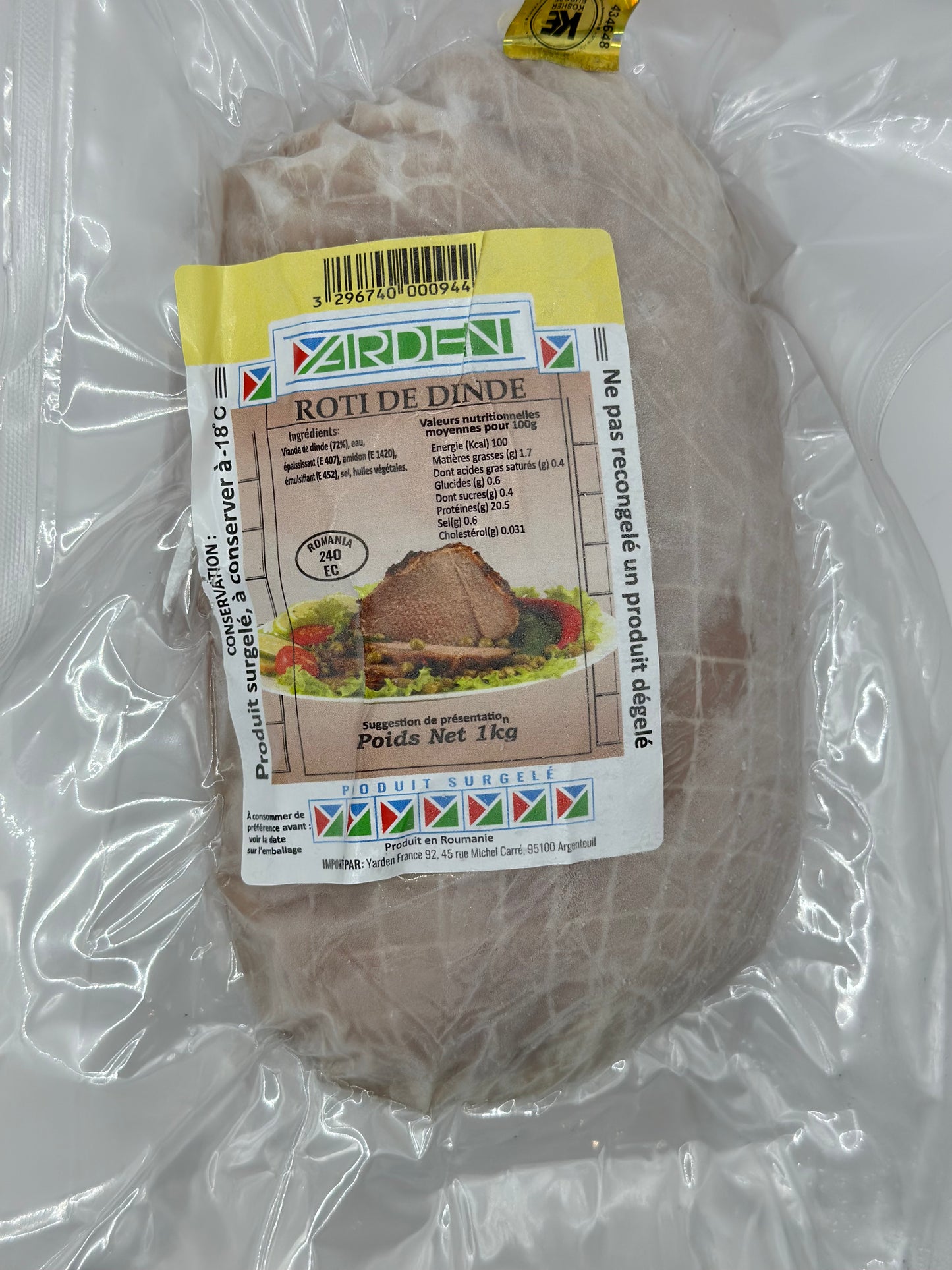 Roti de dinde 1kg YARDEN