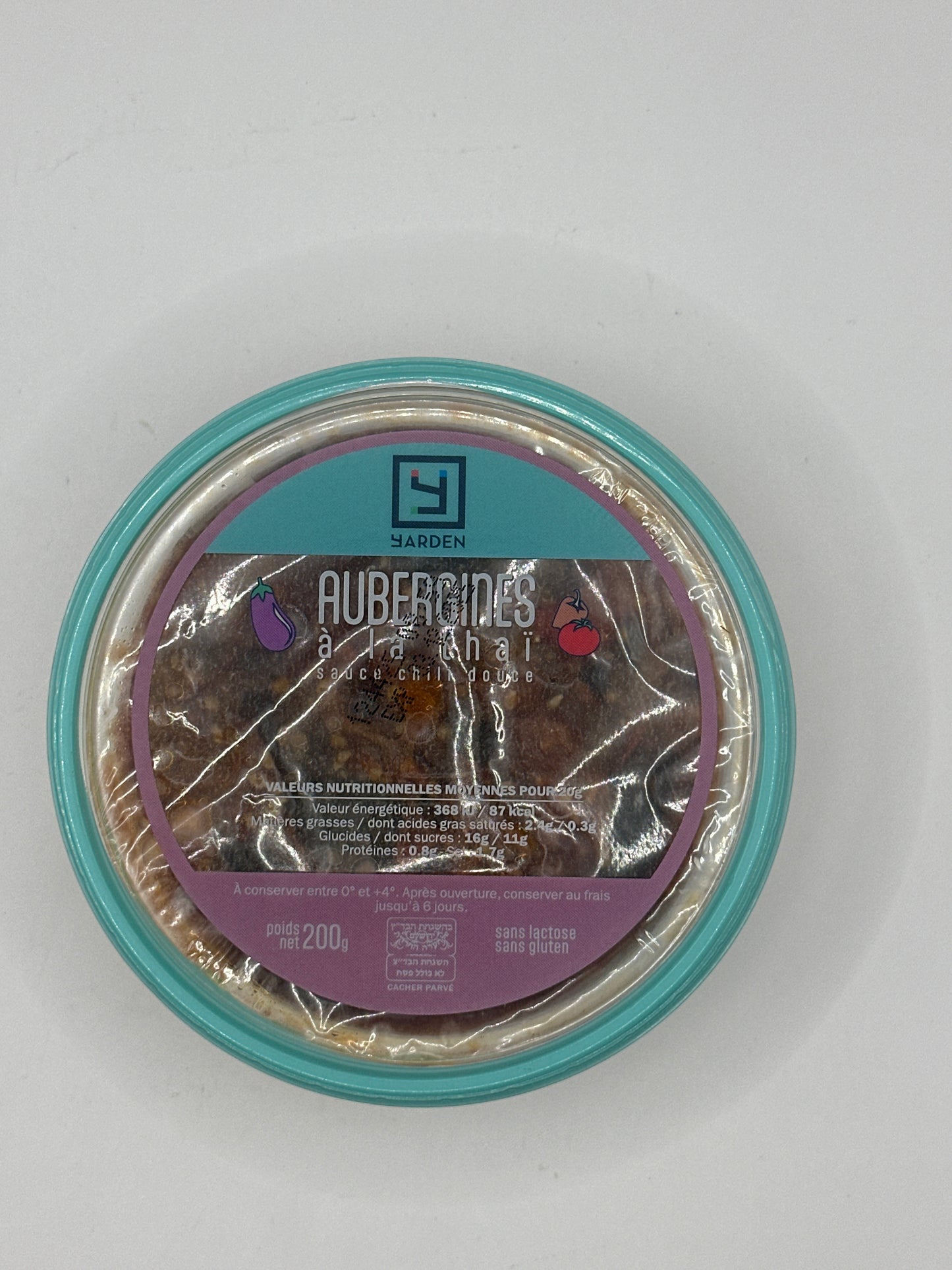 Aubergine Thai sauce Chili douce 200 gr YARDEN
