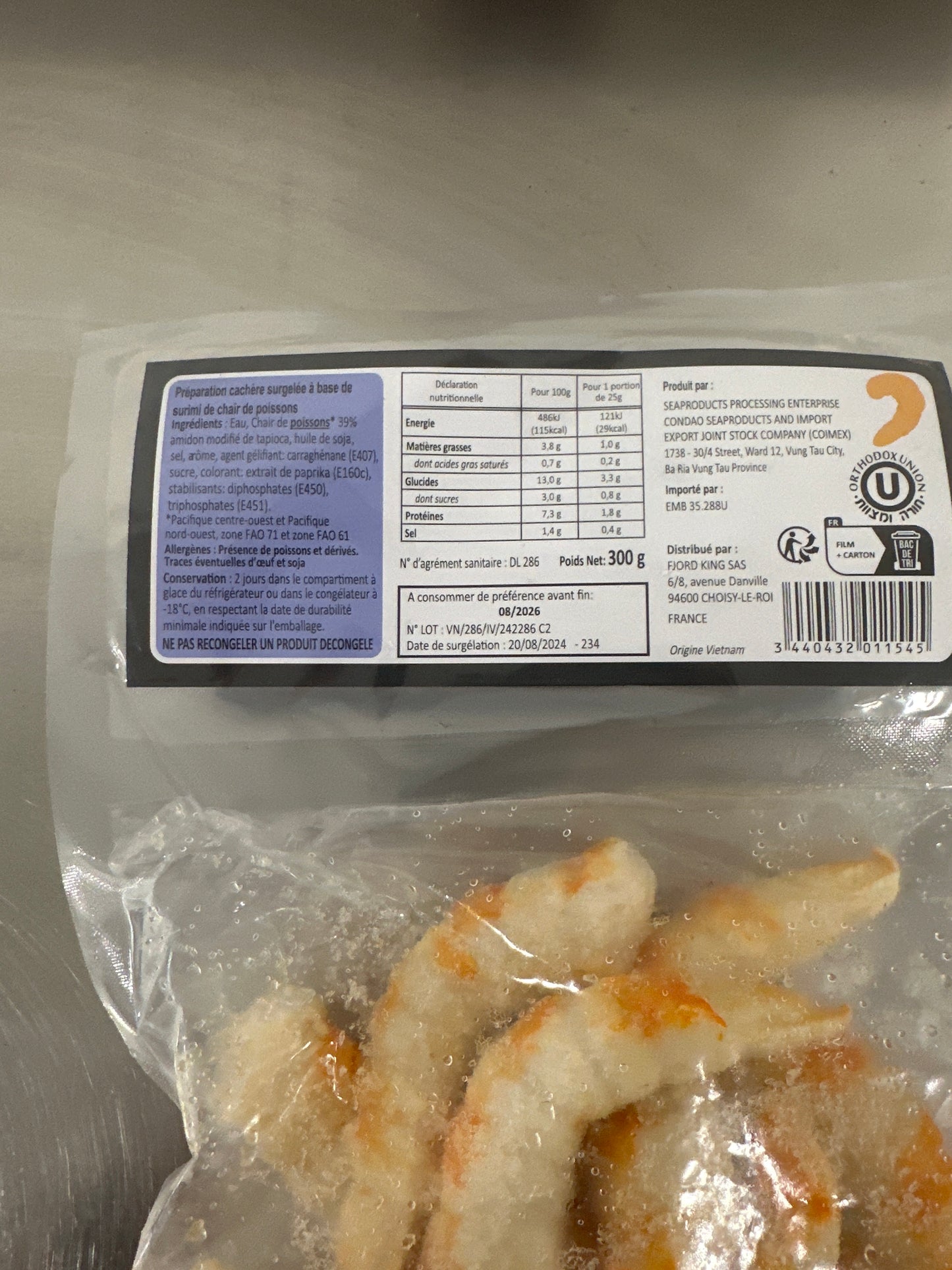 Fausse crevettes 300 grBelle Oceane
