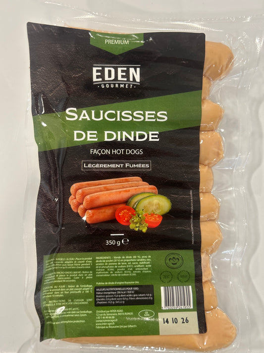 Saucisses de dinde x 10  350 gr