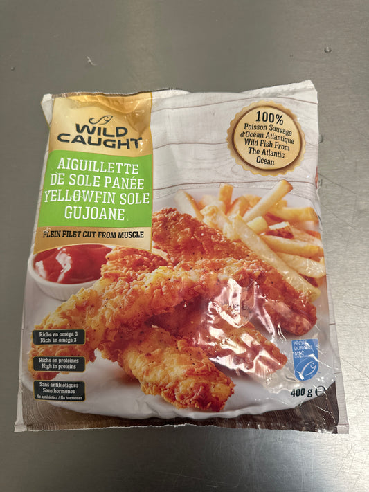 Aiguillette de sol panée 400 gr