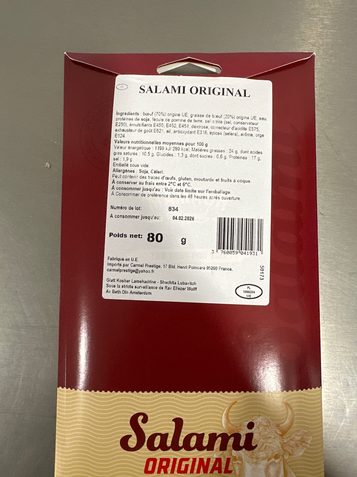 Salami de  Boeuf 100 gr MAMASH