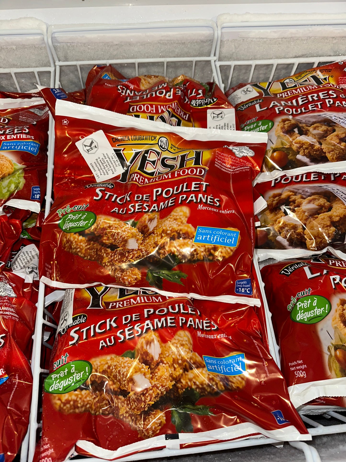 Batonnets panés sésame 500gr YESH