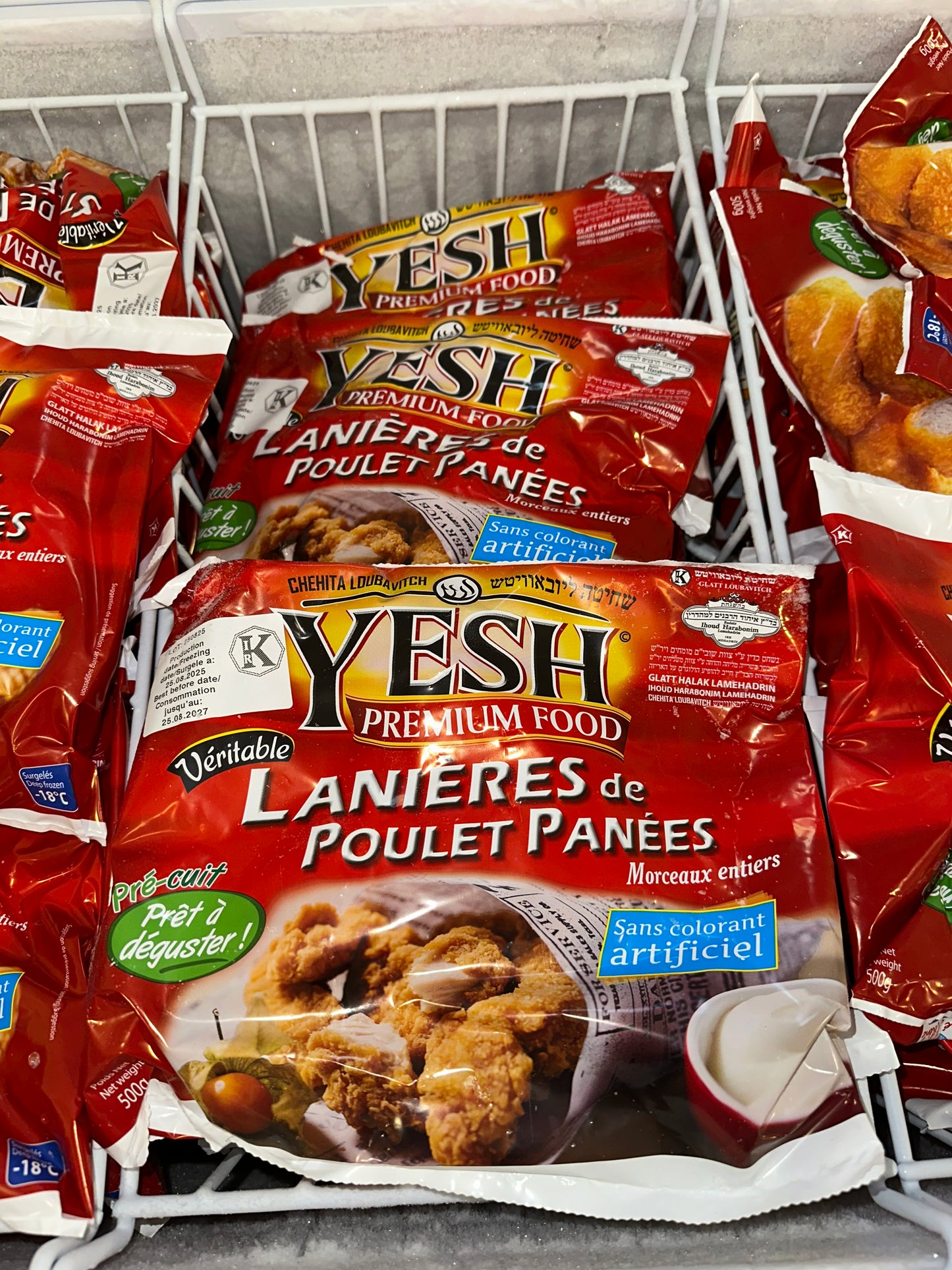 Lanières de poulets panées 500gr YESH