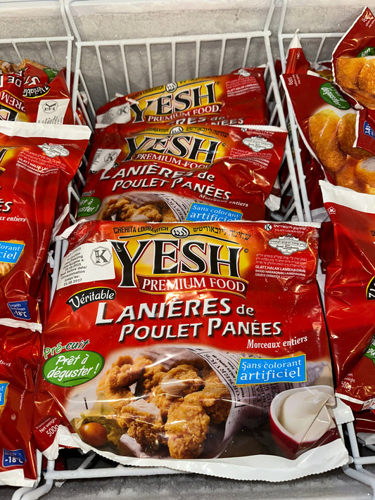Lanières de poulets panées 500gr YESH
