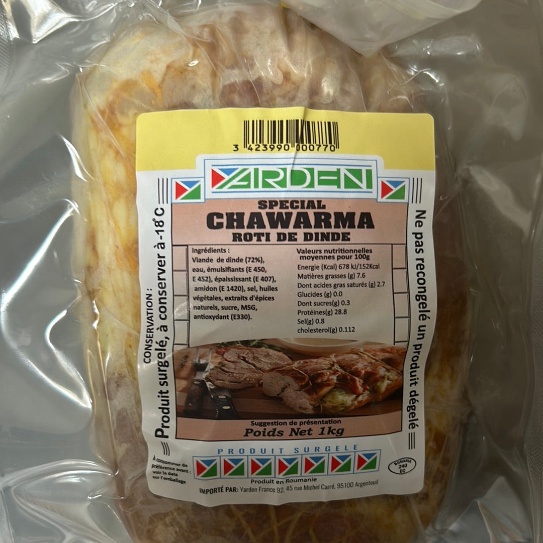 Roti de dinde spécial Chawarma 1kg YARDEN