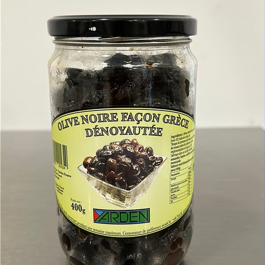 Olives noires dénoyautées façon grecque 400 gr YARDEN