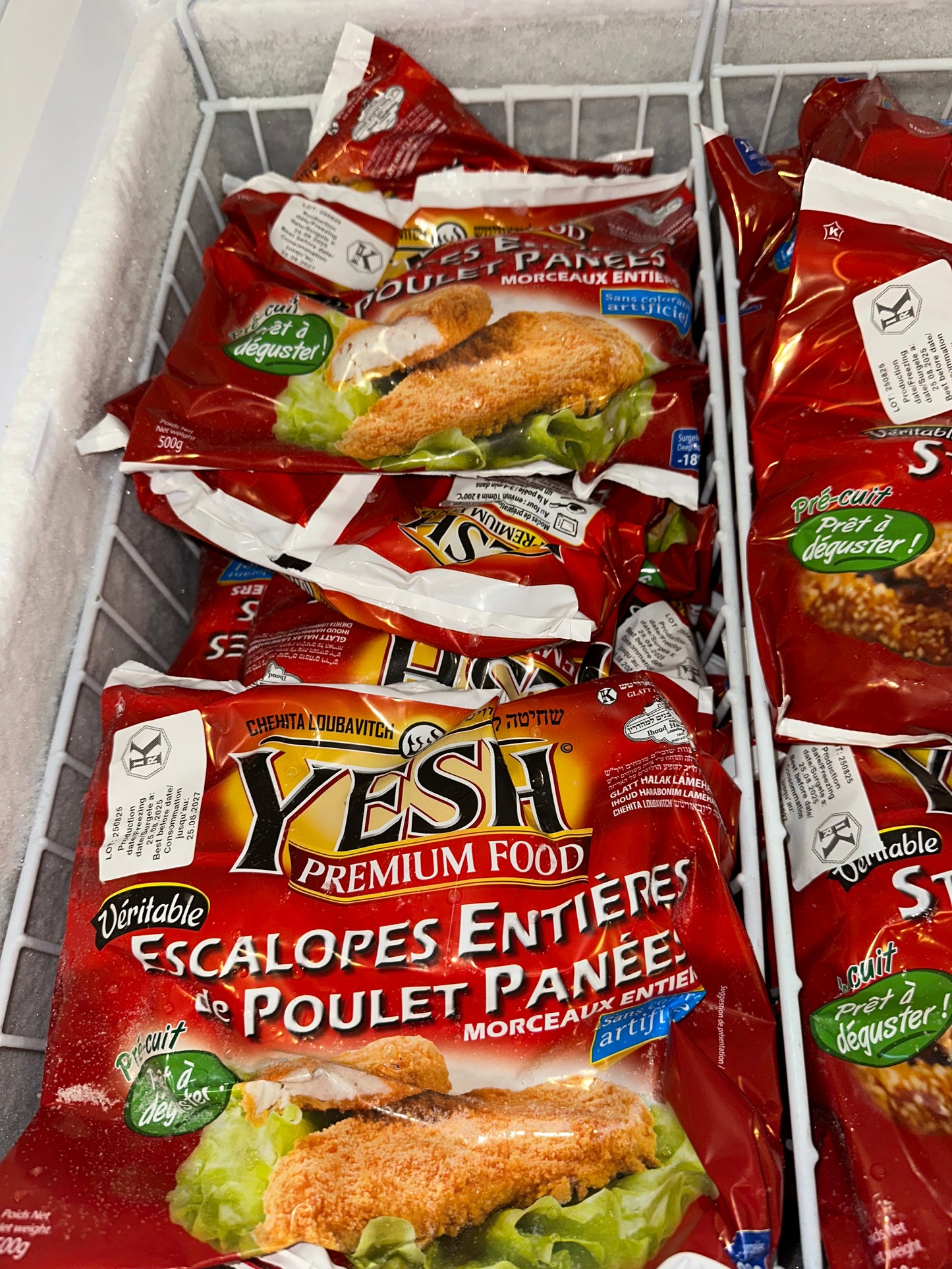 Escalopes entières poulets panés 500gr YESH