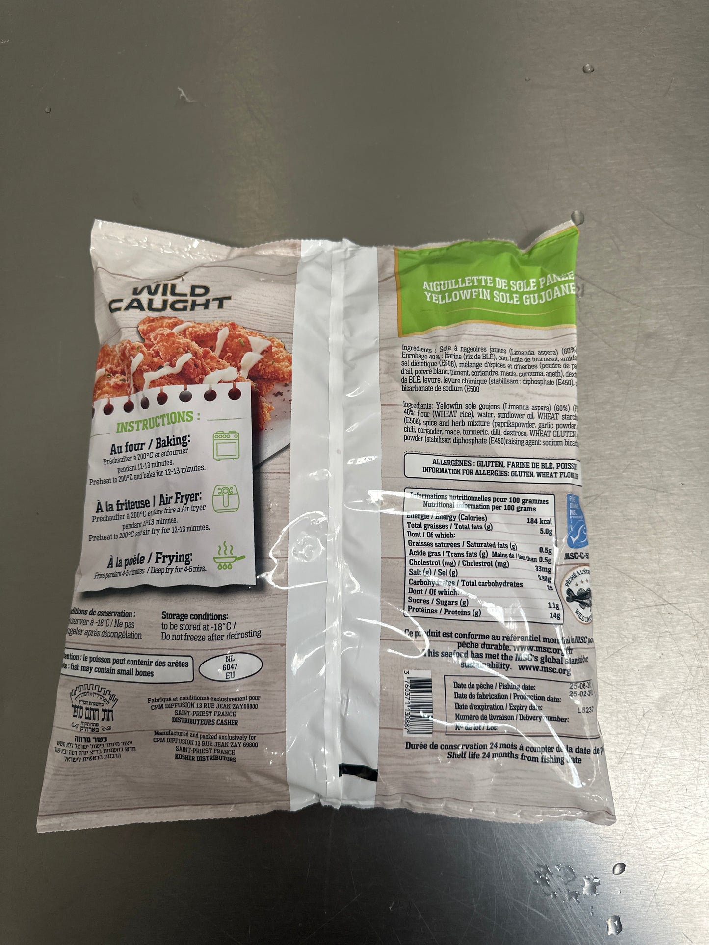 Aiguillette de sol panée 400 gr