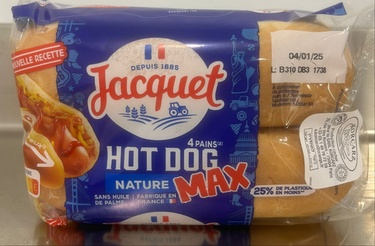 Pain Hot Dog x4 par 340 gr JACQUET