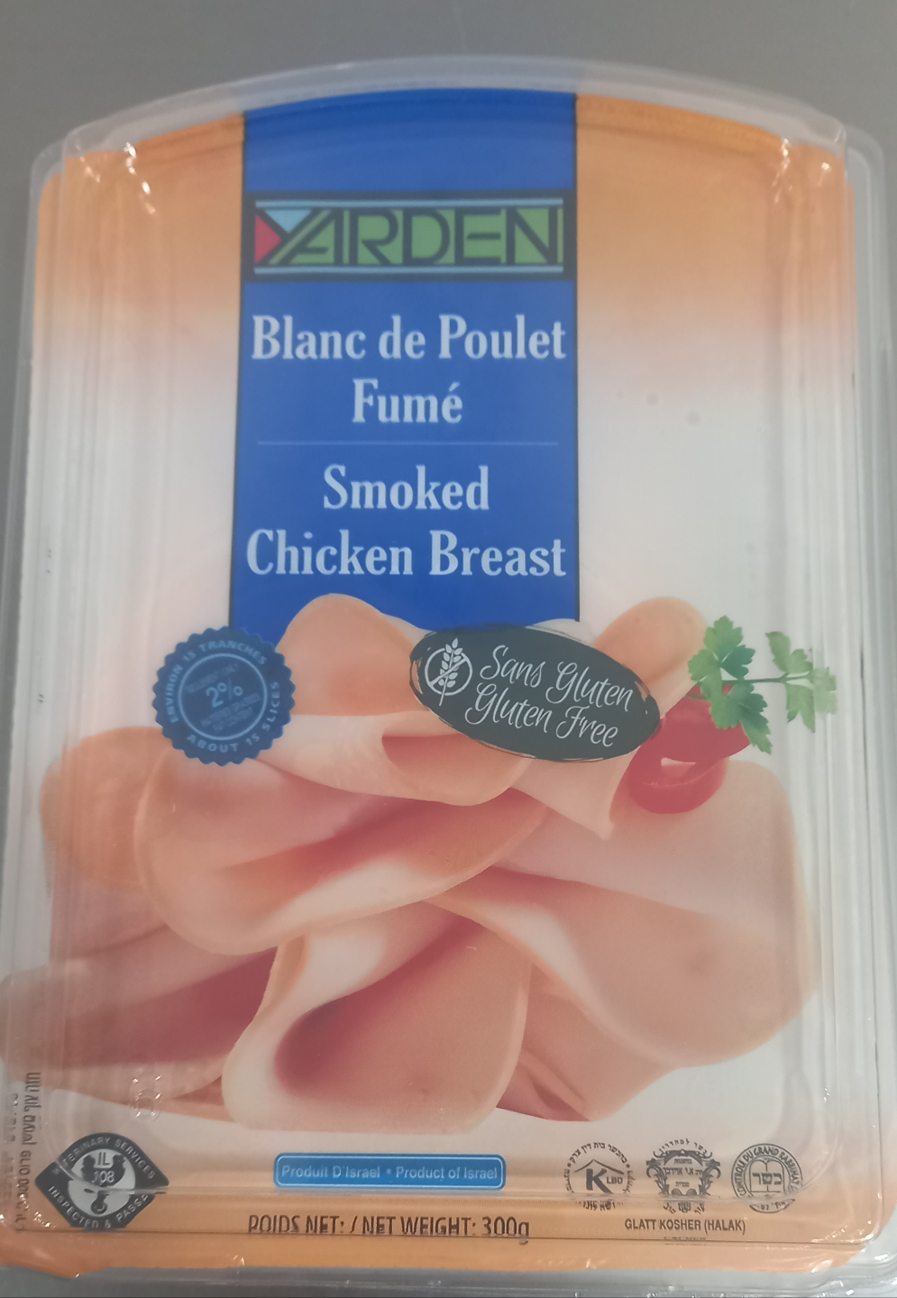 Blanc de Poulet fumé 300 gr YARDEN