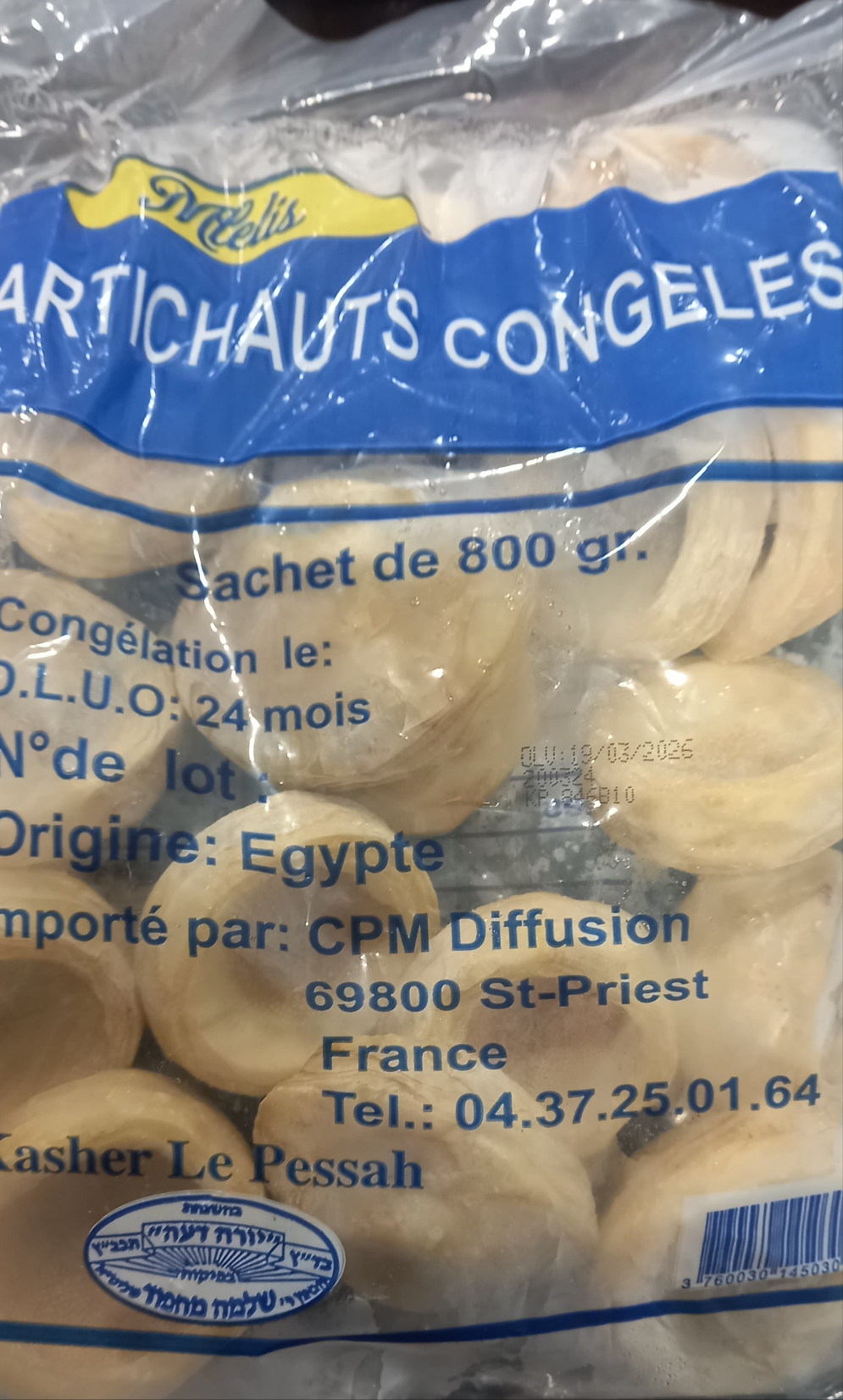 FOND ARTICHAUT 800 gr MELIS