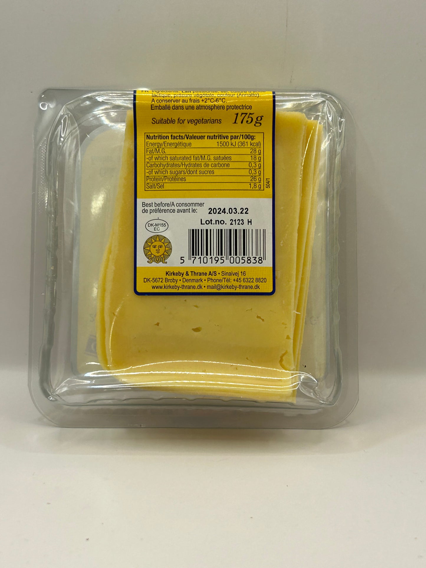 Fromage HAVARTI Tranche 175 gr