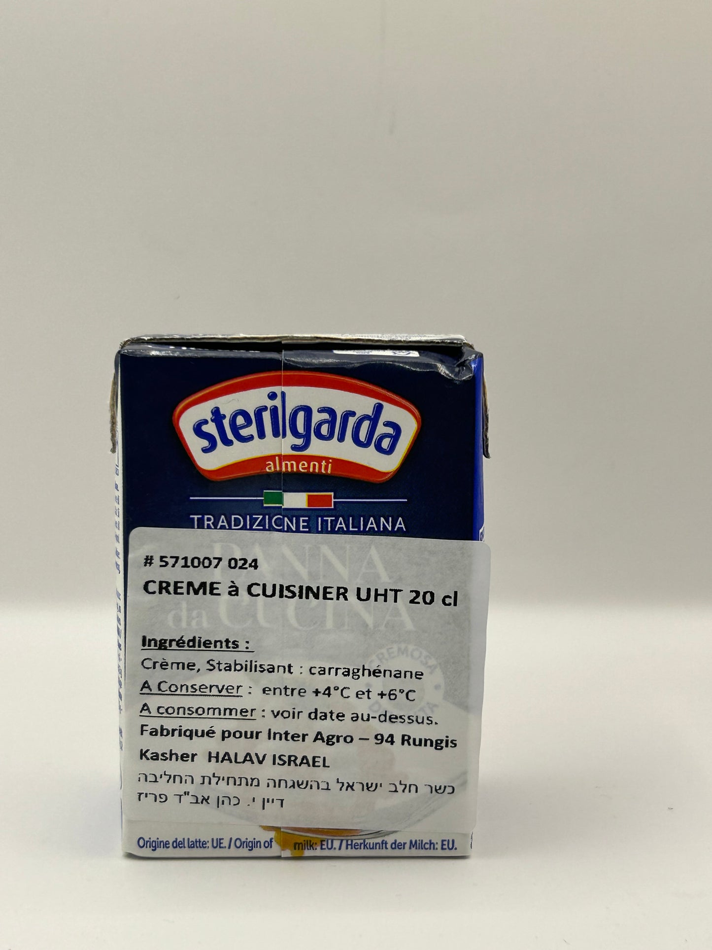 Crème liquide UHT 20 cl STERIGARDA