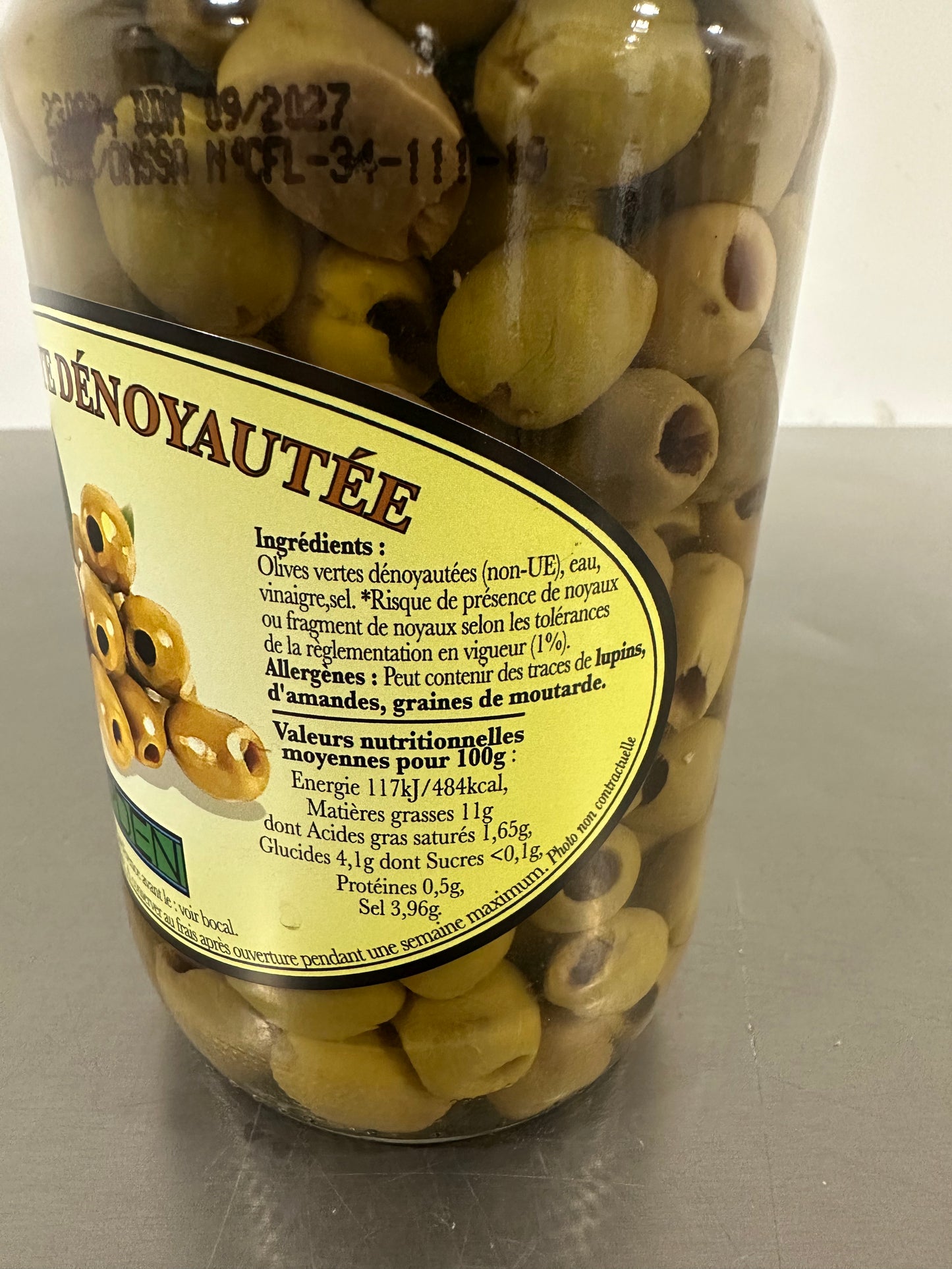 Olives VERTE dénoyautées 730 g YARDEN