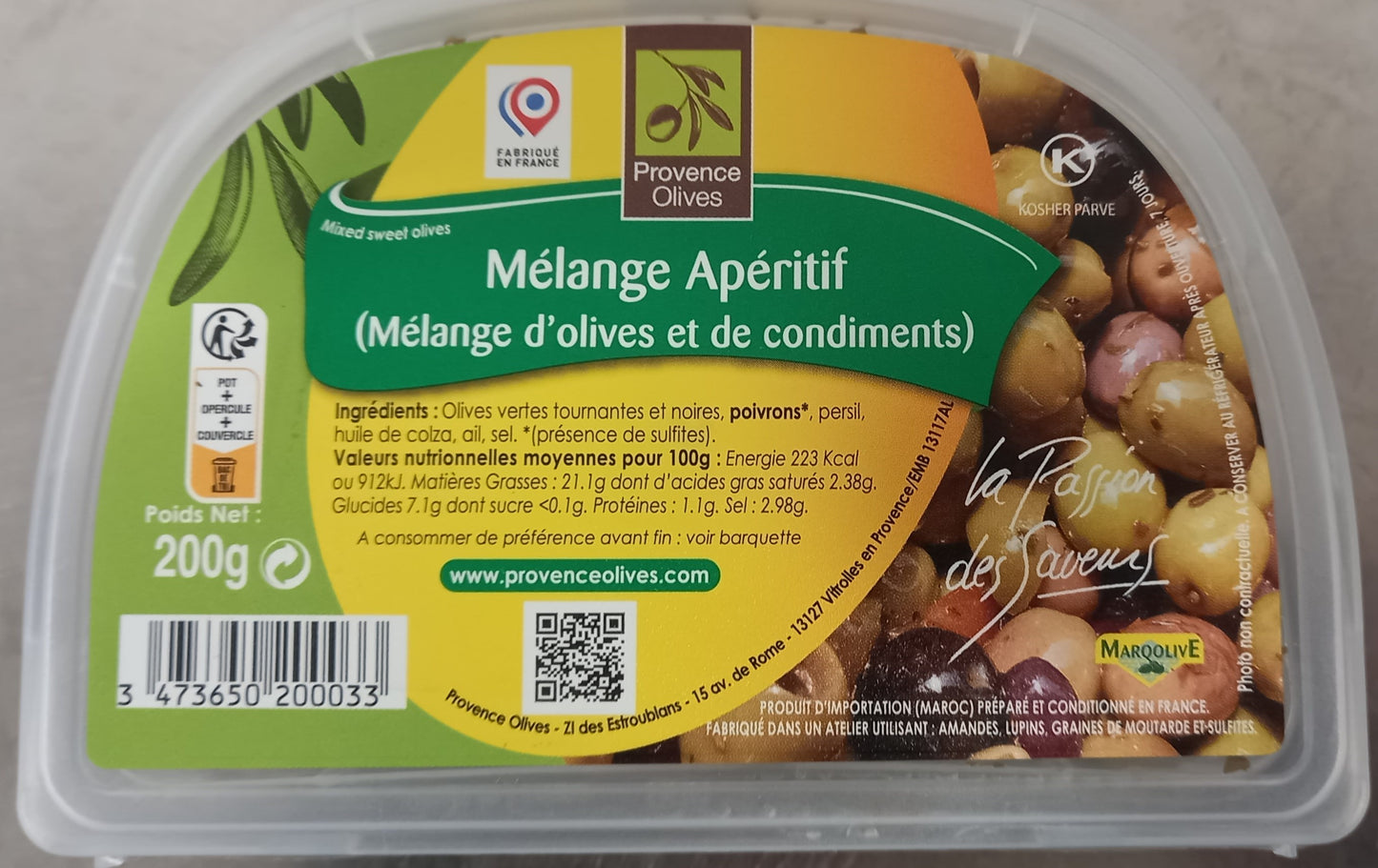 Olives Cocktail Mélange Apéritif sauce douce